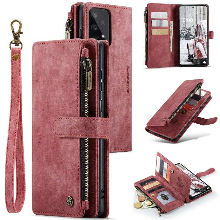 For Samsung Galaxy A53 5G CaseMe C30 Multifunctional Phone Leather Case with Holder & Card Slot & Wallet(Red) - Galaxy Phone Cases by CaseMe | Online Shopping UK | buy2fix