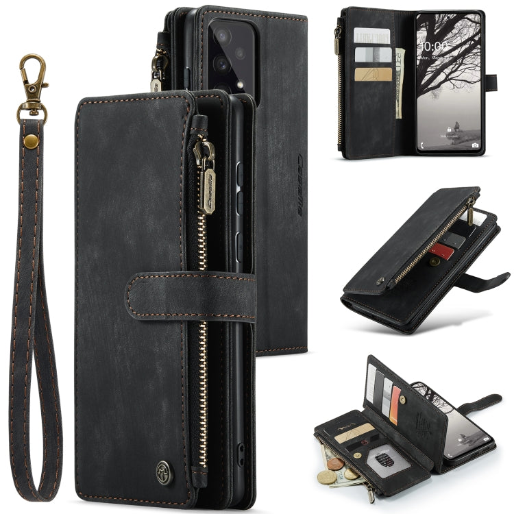 For Samsung Galaxy A53 5G CaseMe C30 Multifunctional Phone Leather Case with Holder & Card Slot & Wallet(Black) - Galaxy Phone Cases by CaseMe | Online Shopping UK | buy2fix