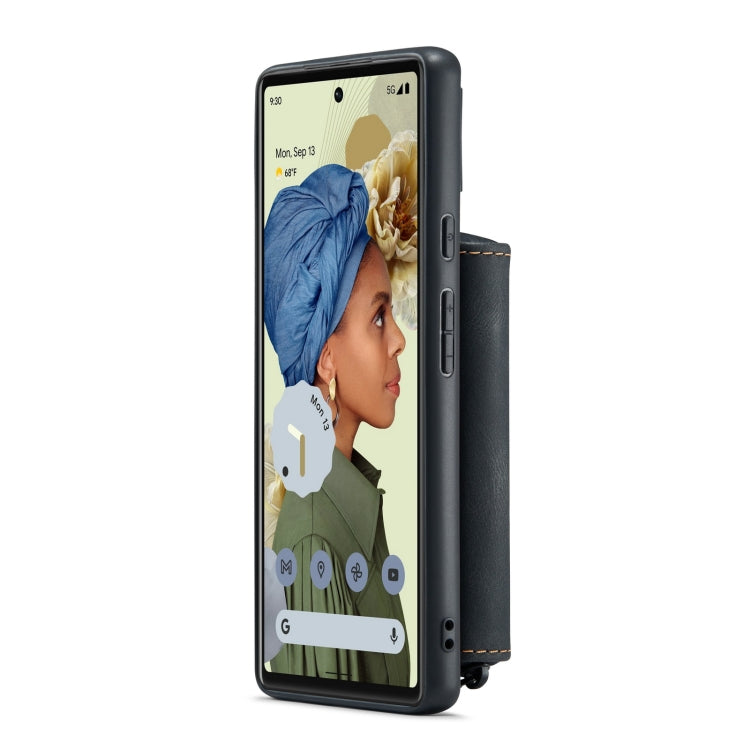 For Google Pixel 7 Pro 5G JEEHOOD Magnetic Zipper Wallet Phone Leather Case(Black) - Google Cases by JEEHOOD | Online Shopping UK | buy2fix