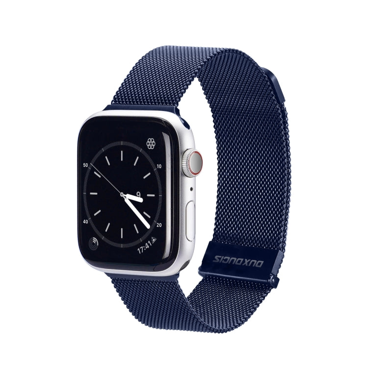 DUX DUCIS Milanese Watchband For Apple Watch Series 9&8&7 41mm / SE 3&SE 2&6&SE&5&4 40mm / 3&2&1 38mm(Blue) - Watch Bands by DUX DUCIS | Online Shopping UK | buy2fix