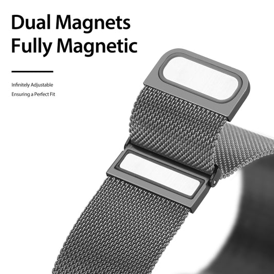 DUX DUCIS Milanese Watchband For Apple Watch Series 9&8&7 41mm / SE 3&SE 2&6&SE&5&4 40mm / 3&2&1 38mm(Gun Grey) by DUX DUCIS