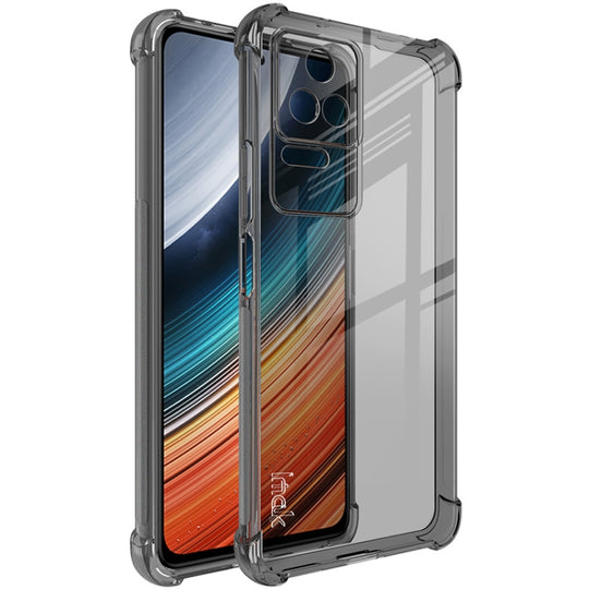 For Xiaomi Redmi K40S 5G imak TPU Phone Case with Screen Protector(Transparent Black)