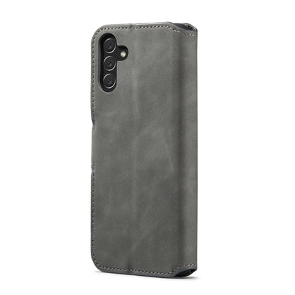 For Samsung Galaxy A13 5G DG.MING Retro Oil Edge Flip Leather Phone Case(Grey) - Galaxy Phone Cases by DG.MING | Online Shopping UK | buy2fix