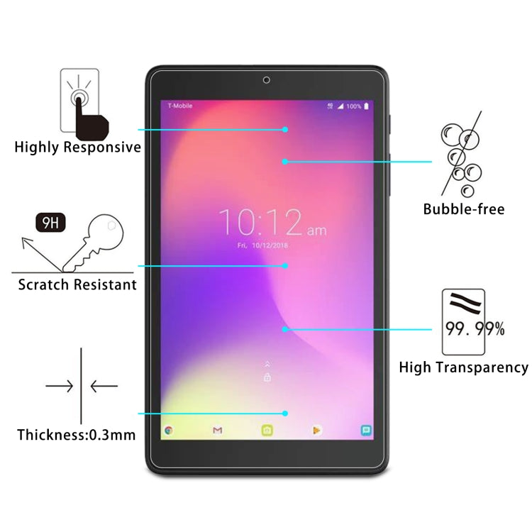 25 PCS 9H 2.5D Explosion-proof Tempered Tablet Glass Film For Alcatel 3T 8 inch - Others by buy2fix | Online Shopping UK | buy2fix