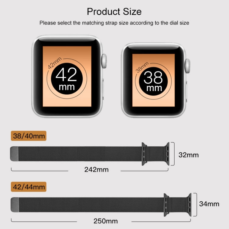 For Apple Watch Ultra 49mm&Watch Ultra 2 49mm / Series 9&8&7 45mm / SE 3&SE 2&6&SE&5&4 44mm / 3&2&1 42mm Mutural Milanese Stainless Steel Watch Band(Rose Gold) - Watch Bands by Mutural | Online Shopping UK | buy2fix