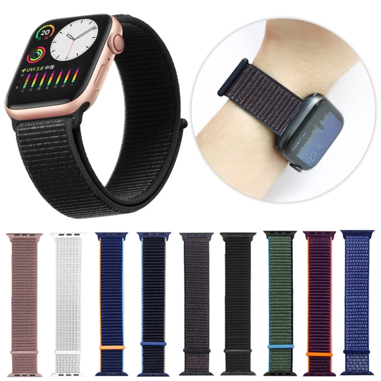 For Apple Watch Apple Watch Ultra 49mm&Watch Ultra 2 49mm / Series 9&8&7 45mm / SE 3&SE 2&6&SE&5&4 44mm / 3&2&1 42mm Mutural Nylon Watch Band(Dark Navy Blue) - Watch Bands by buy2fix | Online Shopping UK | buy2fix