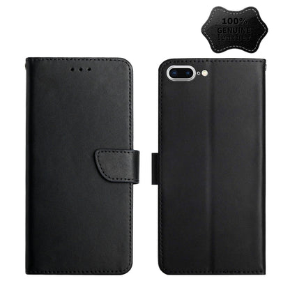 Genuine Leather Fingerprint-proof Horizontal Flip Phone Case For iPhone 7 Plus(Black) - More iPhone Cases by buy2fix | Online Shopping UK | buy2fix