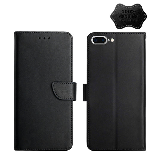 Genuine Leather Fingerprint-proof Horizontal Flip Phone Case For iPhone 7 Plus(Black) - More iPhone Cases by buy2fix | Online Shopping UK | buy2fix