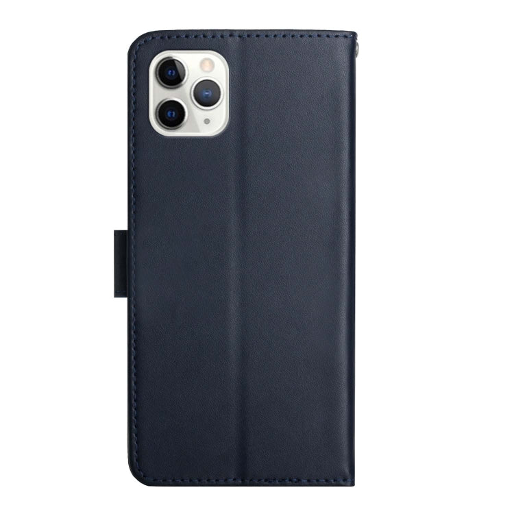 For iPhone 11 Pro Genuine Leather Fingerprint-proof Horizontal Flip Phone Case (Blue) - iPhone 11 Pro Cases by buy2fix | Online Shopping UK | buy2fix
