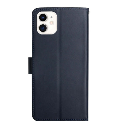 For iPhone 12 mini Genuine Leather Fingerprint-proof Horizontal Flip Phone Case (Blue) - iPhone 12 mini Cases by buy2fix | Online Shopping UK | buy2fix