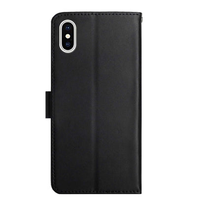 For iPhone XS Max Genuine Leather Fingerprint-proof Horizontal Flip Phone Case(Black) - More iPhone Cases by buy2fix | Online Shopping UK | buy2fix