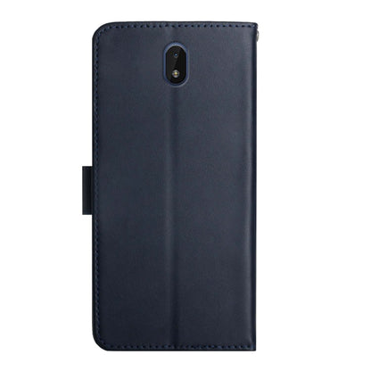 For Nokia C01 Plus Genuine Leather Fingerprint-proof Horizontal Flip Phone Case(Blue) - Nokia Cases by buy2fix | Online Shopping UK | buy2fix