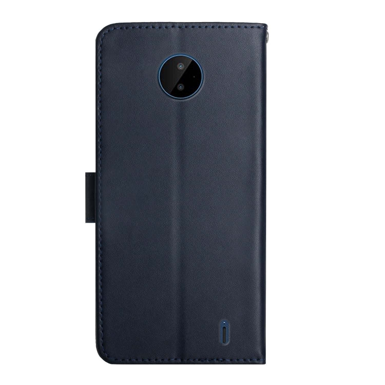 For Nokia C10 / C20 Genuine Leather Fingerprint-proof Horizontal Flip Phone Case(Blue) - Nokia Cases by buy2fix | Online Shopping UK | buy2fix