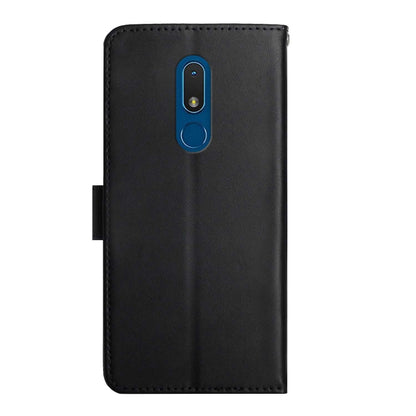 For Nokia C3 Genuine Leather Fingerprint-proof Horizontal Flip Phone Case(Black) - Nokia Cases by buy2fix | Online Shopping UK | buy2fix