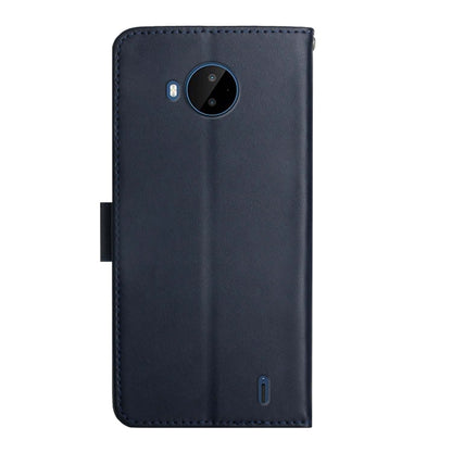 For Nokia C20 Plus Genuine Leather Fingerprint-proof Horizontal Flip Phone Case(Blue) - Nokia Cases by buy2fix | Online Shopping UK | buy2fix