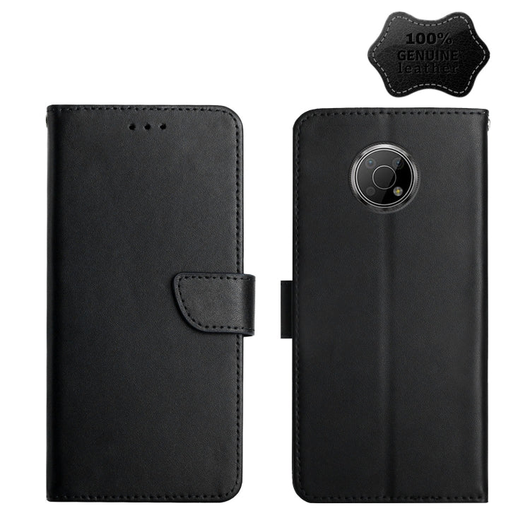 For Nokia G300 Genuine Leather Fingerprint-proof Horizontal Flip Phone Case(Black) - Nokia Cases by buy2fix | Online Shopping UK | buy2fix