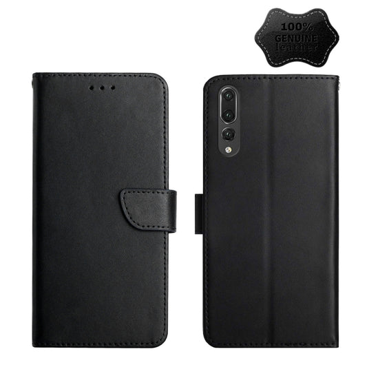 For Huawei P20 Pro Genuine Leather Fingerprint-proof Horizontal Flip Phone Case(Black) - Huawei Cases by buy2fix | Online Shopping UK | buy2fix