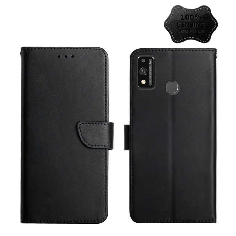 For Honor 9X Lite Genuine Leather Fingerprint-proof Horizontal Flip Phone Case(Black) - Huawei Cases by buy2fix | Online Shopping UK | buy2fix