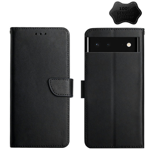 For Google Xperia 6 Genuine Leather Fingerprint-proof Horizontal Flip Phone Case(Black) - Google Cases by buy2fix | Online Shopping UK | buy2fix