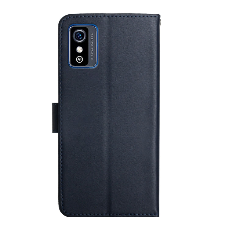 For ZTE Blade L9 Genuine Leather Fingerprint-proof Horizontal Flip Phone Case(Blue) - ZTE Cases by buy2fix | Online Shopping UK | buy2fix