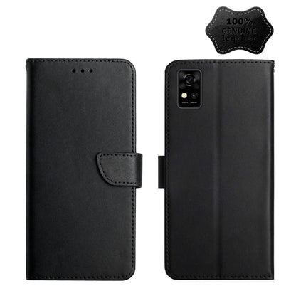 For ZTE Blade A31 Genuine Leather Fingerprint-proof Horizontal Flip Phone Case(Black) - ZTE Cases by buy2fix | Online Shopping UK | buy2fix