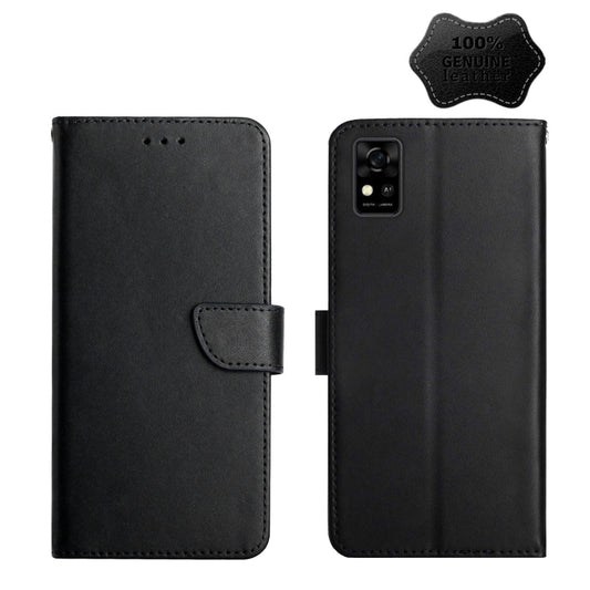 For ZTE Blade A31 Genuine Leather Fingerprint-proof Horizontal Flip Phone Case(Black) - ZTE Cases by buy2fix | Online Shopping UK | buy2fix