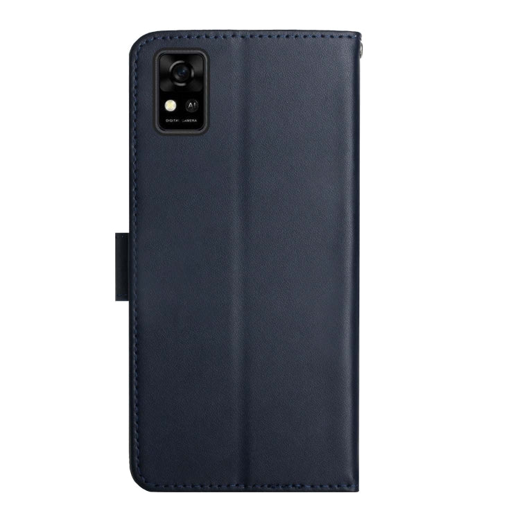For ZTE Blade A31 Genuine Leather Fingerprint-proof Horizontal Flip Phone Case(Blue) - ZTE Cases by buy2fix | Online Shopping UK | buy2fix