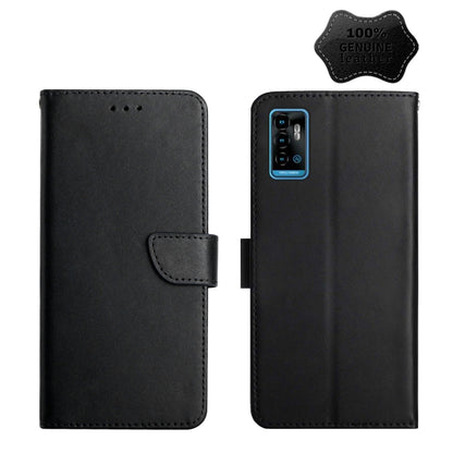 For ZTE Blade A51 Genuine Leather Fingerprint-proof Horizontal Flip Phone Case(Black) - ZTE Cases by buy2fix | Online Shopping UK | buy2fix