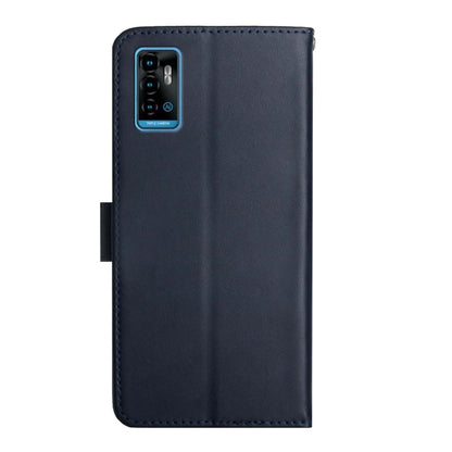 For ZTE Blade A71 Genuine Leather Fingerprint-proof Horizontal Flip Phone Case(Blue) - ZTE Cases by buy2fix | Online Shopping UK | buy2fix