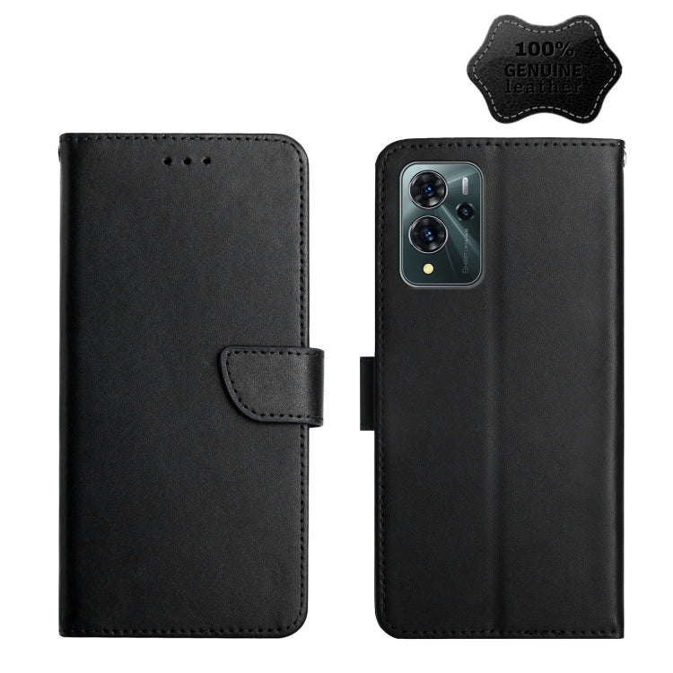 For ZTE Blade V40 Pro Genuine Leather Fingerprint-proof Horizontal Flip Phone Case(Black) - ZTE Cases by buy2fix | Online Shopping UK | buy2fix