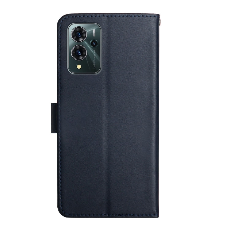 For ZTE Blade V40 Pro Genuine Leather Fingerprint-proof Horizontal Flip Phone Case(Blue) - ZTE Cases by buy2fix | Online Shopping UK | buy2fix