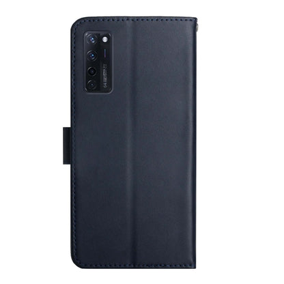 For ZTE Axon 20 Genuine Leather Fingerprint-proof Horizontal Flip Phone Case(Blue) - ZTE Cases by buy2fix | Online Shopping UK | buy2fix