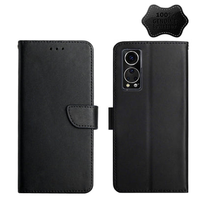 For ZTE Axon 30 Genuine Leather Fingerprint-proof Horizontal Flip Phone Case(Black) - ZTE Cases by buy2fix | Online Shopping UK | buy2fix