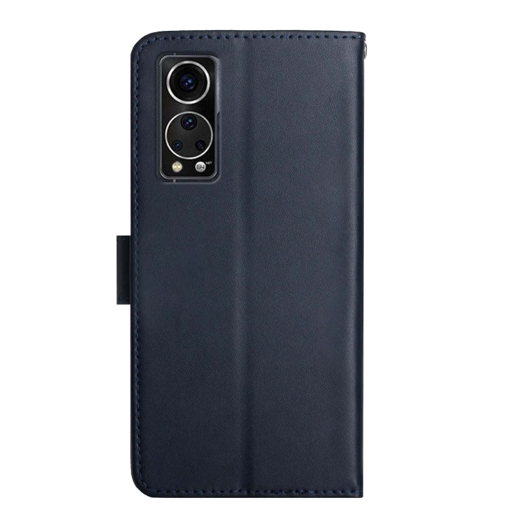 For ZTE Axon 30 Genuine Leather Fingerprint-proof Horizontal Flip Phone Case(Blue) - ZTE Cases by buy2fix | Online Shopping UK | buy2fix