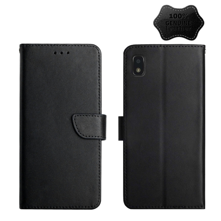 For ZTE Blade L210 Genuine Leather Fingerprint-proof Horizontal Flip Phone Case(Black) - ZTE Cases by buy2fix | Online Shopping UK | buy2fix