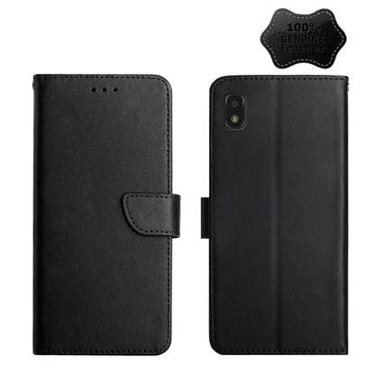 For ZTE Blade L210 Genuine Leather Fingerprint-proof Horizontal Flip Phone Case(Black) - ZTE Cases by buy2fix | Online Shopping UK | buy2fix