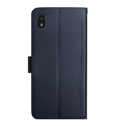 For ZTE Blade L210 Genuine Leather Fingerprint-proof Horizontal Flip Phone Case(Blue) - ZTE Cases by buy2fix | Online Shopping UK | buy2fix