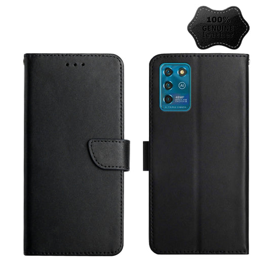 For ZTE Blade V30 Vita Genuine Leather Fingerprint-proof Horizontal Flip Phone Case(Black) - ZTE Cases by buy2fix | Online Shopping UK | buy2fix