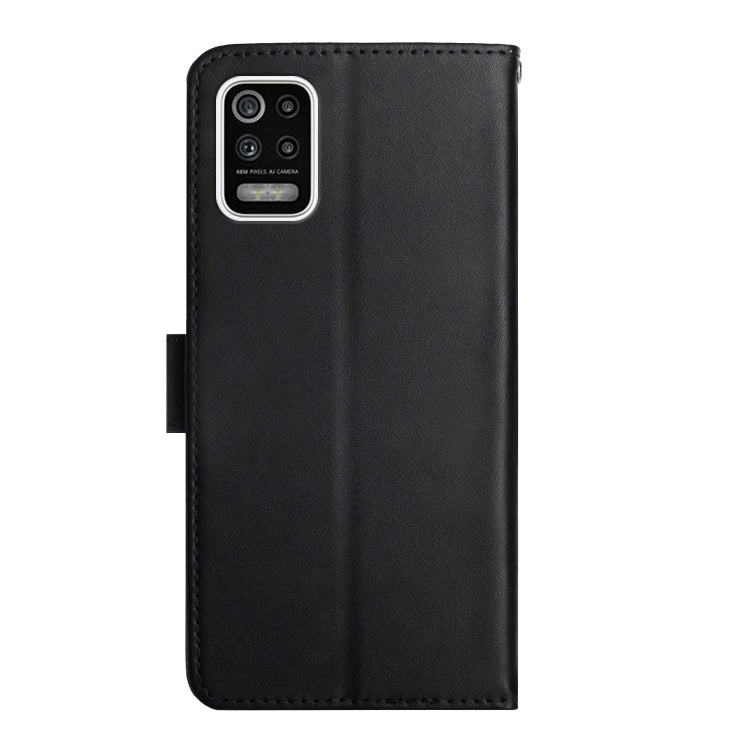 For LG K52 Genuine Leather Fingerprint-proof Flip Phone Case(Black) - LG Cases by buy2fix | Online Shopping UK | buy2fix