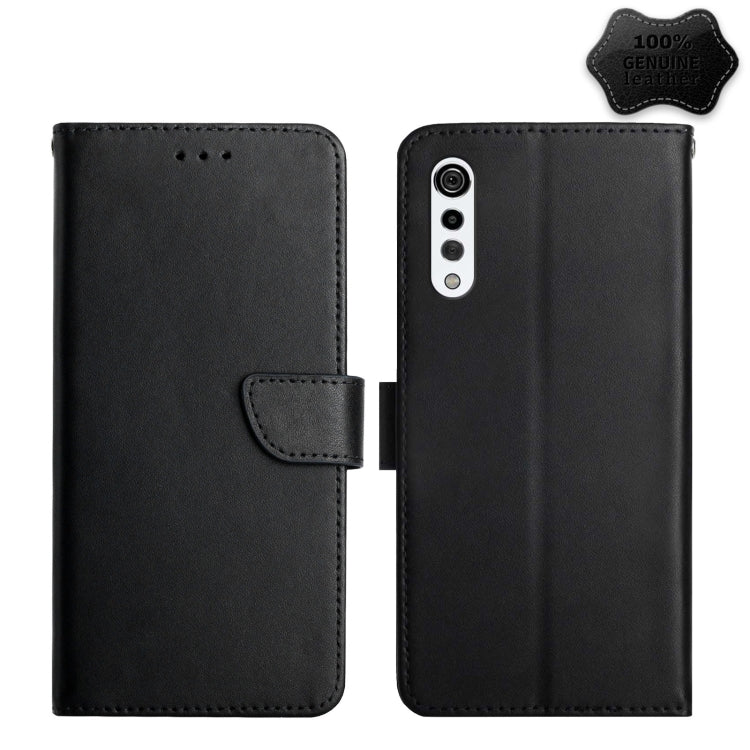 For LG Velvet 2 Pro Genuine Leather Fingerprint-proof Flip Phone Case(Black) - LG by buy2fix | Online Shopping UK | buy2fix