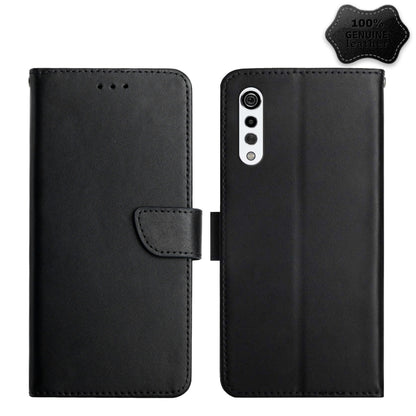 For LG Velvet 2 Pro Genuine Leather Fingerprint-proof Flip Phone Case(Black) - LG by buy2fix | Online Shopping UK | buy2fix