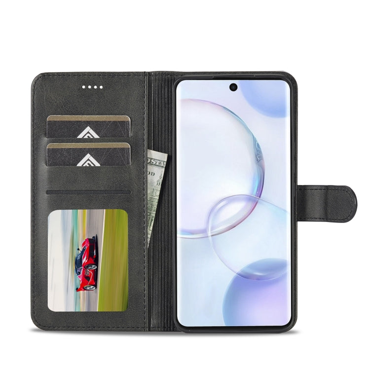 For Honor 50 / nova 9 LC.IMEEKE Calf Texture Leather Phone Case(Black) by LC.IMEEKE