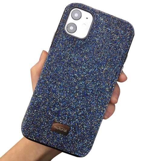 For iPhone 11 Mutural TPU + PC + Diamond Cloth Protective Case(Blue) - iPhone 11 Cases by Mutural | Online Shopping UK | buy2fix