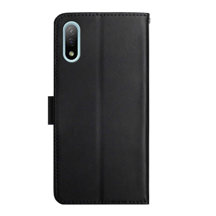 For Sony Xperia Ace II Genuine Leather Fingerprint-proof Flip Phone Case(Black) - Sony Cases by buy2fix | Online Shopping UK | buy2fix
