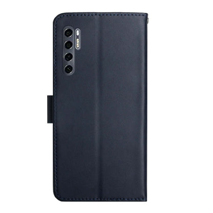 For TCL 20 Pro 5G Genuine Leather Fingerprint-proof Flip Phone Case(Blue) - TCL by buy2fix | Online Shopping UK | buy2fix