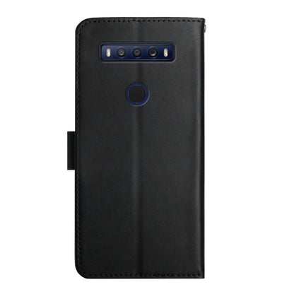 For TCL 10 SE Genuine Leather Fingerprint-proof Flip Phone Case(Black) - More Brand by buy2fix | Online Shopping UK | buy2fix