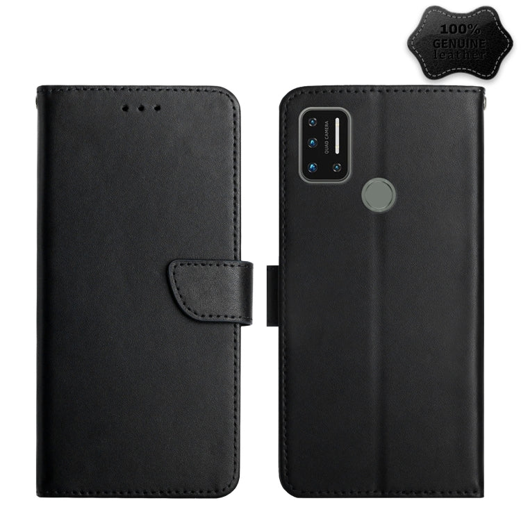 For UMIDIGI A7 Genuine Leather Fingerprint-proof Flip Phone Case(Black) - More Brand by buy2fix | Online Shopping UK | buy2fix
