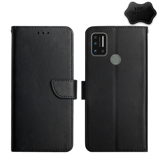 For UMIDIGI A7 Genuine Leather Fingerprint-proof Flip Phone Case(Black) - More Brand by buy2fix | Online Shopping UK | buy2fix