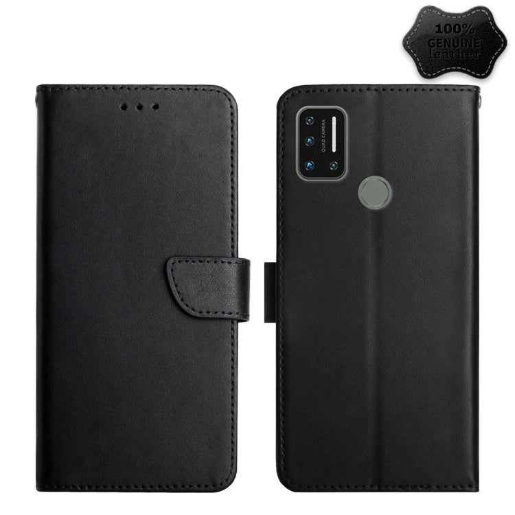 For UMIDIGI A7 Pro Genuine Leather Fingerprint-proof Flip Phone Case(Black) - More Brand by buy2fix | Online Shopping UK | buy2fix