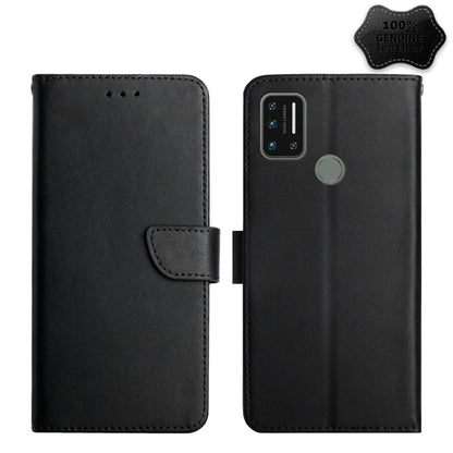 For UMIDIGI A7 Pro Genuine Leather Fingerprint-proof Flip Phone Case(Black) - More Brand by buy2fix | Online Shopping UK | buy2fix